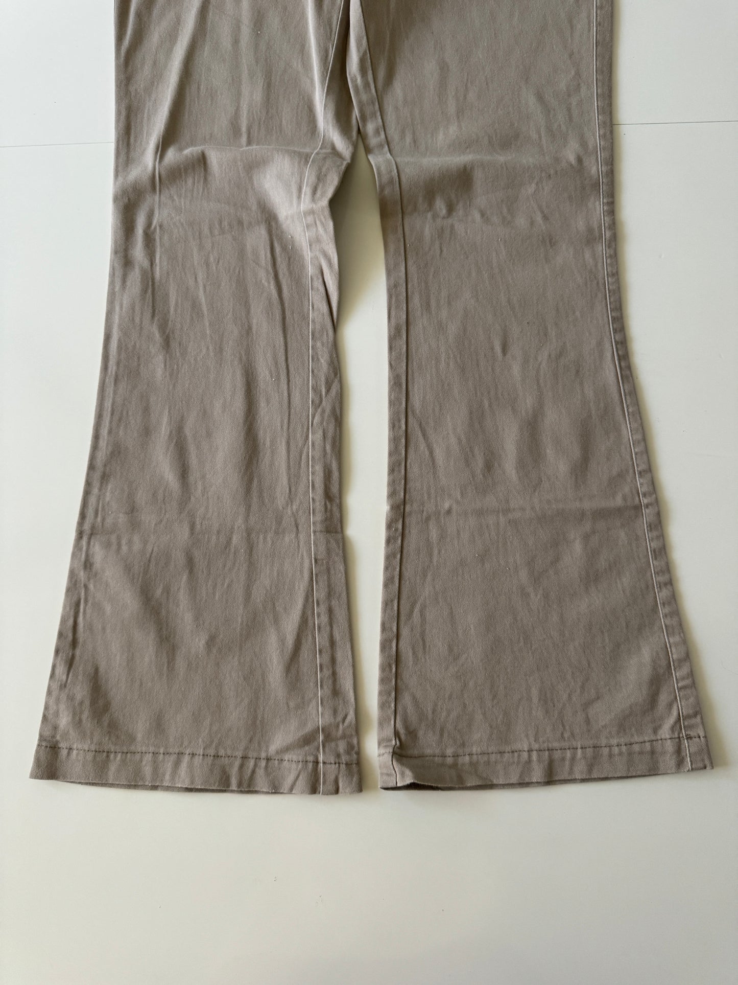 Pantalones beige, tiro medio, Talla 5 Average, Mujer