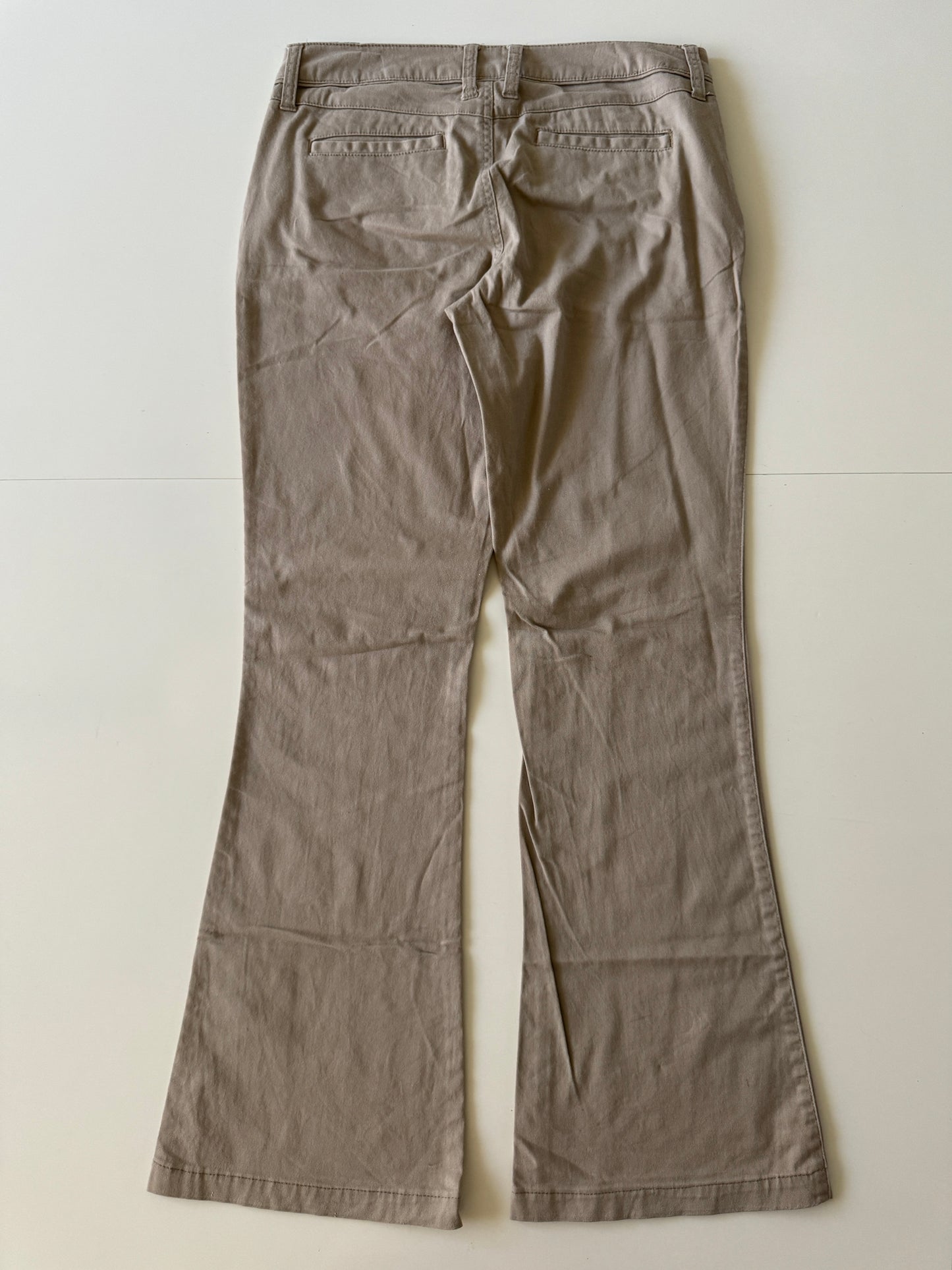 Pantalones beige, tiro medio, Talla 5 Average, Mujer