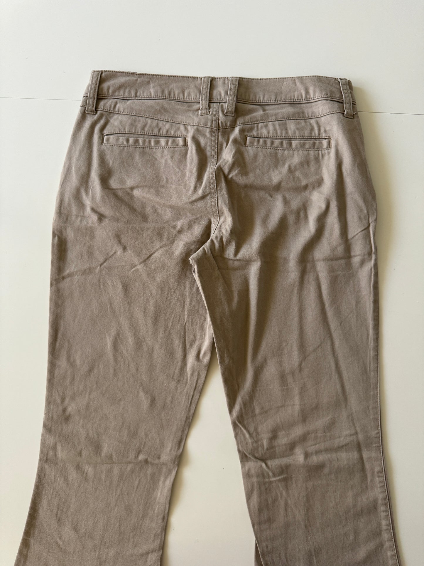 Pantalones beige, tiro medio, Talla 5 Average, Mujer