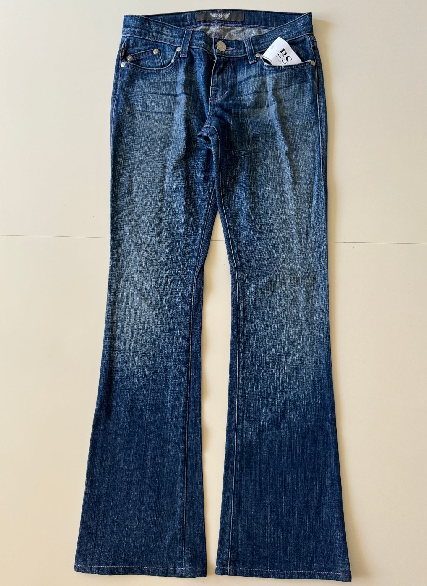 Jenas tiro bajo, campana ligera, Talla 27, S/M, Mujer