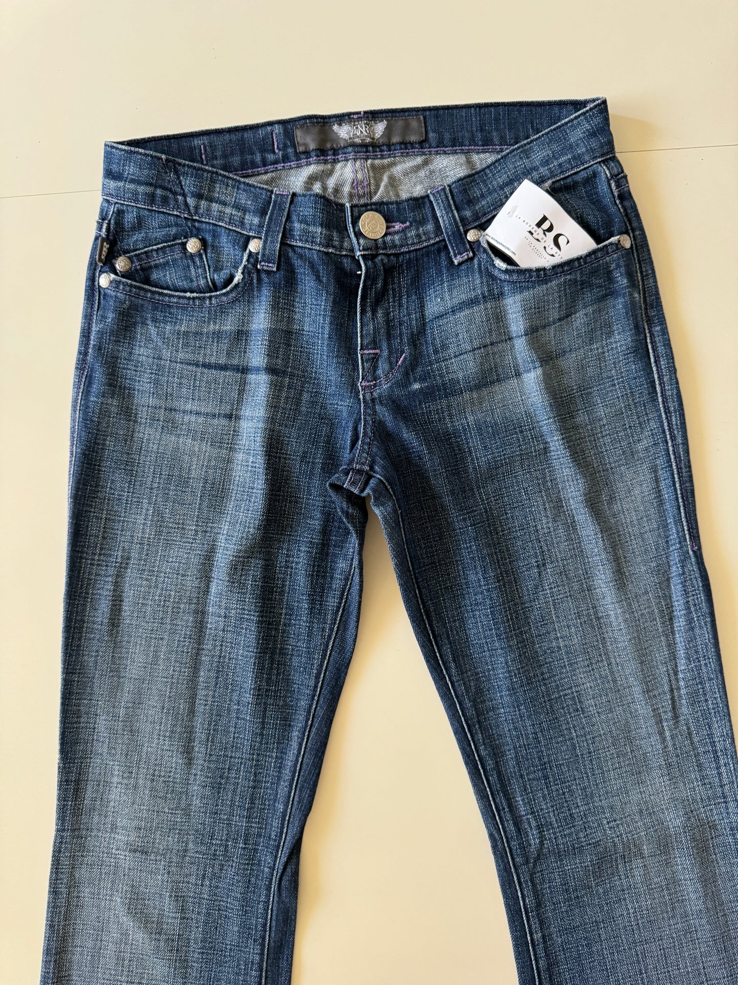 Jenas tiro bajo, campana ligera, Talla 27, S/M, Mujer