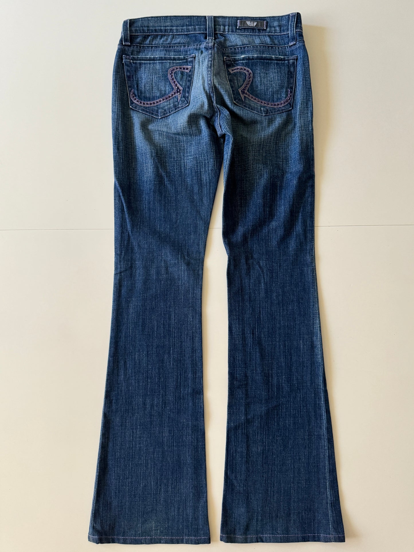 Jenas tiro bajo, campana ligera, Talla 27, S/M, Mujer