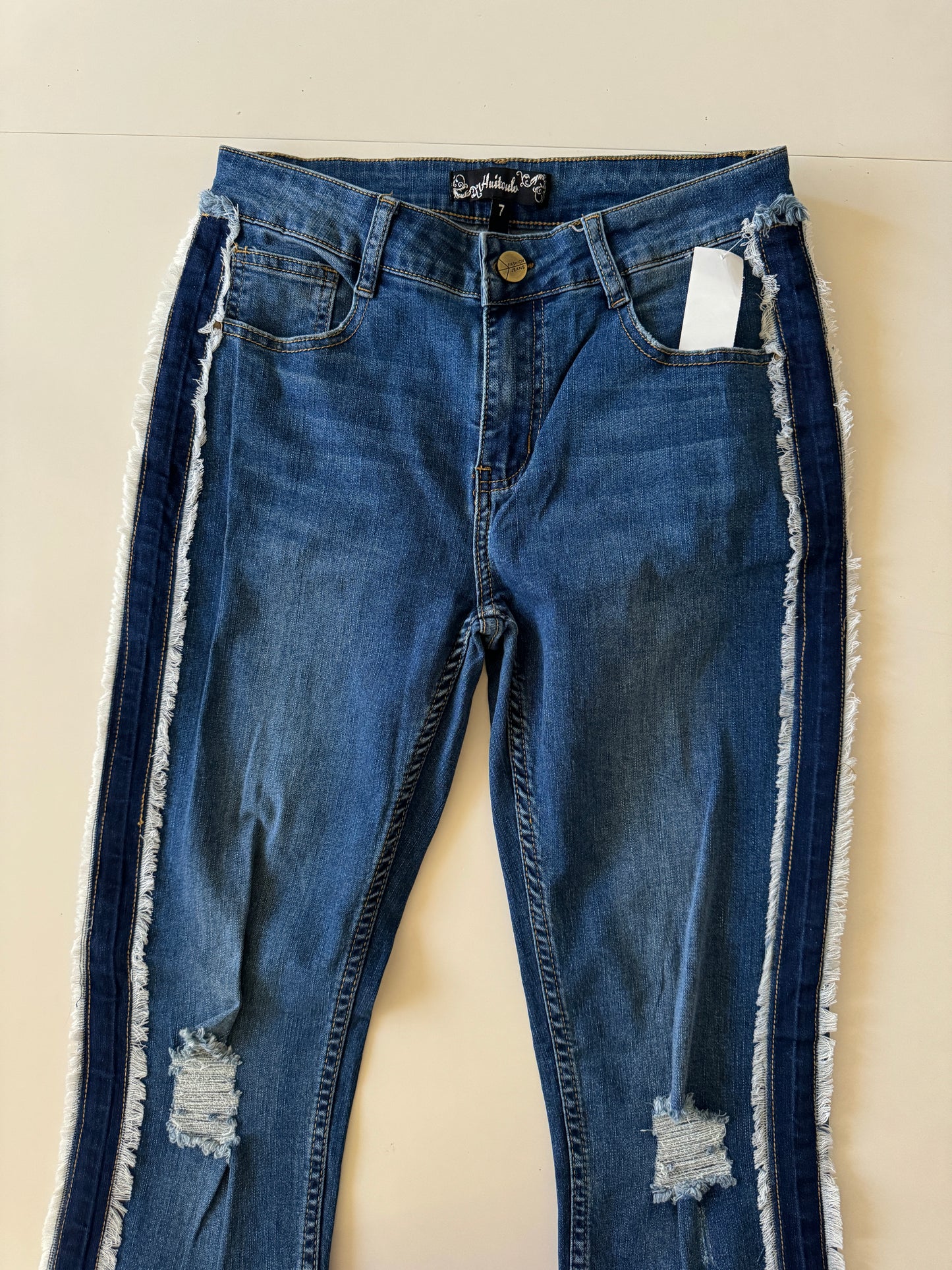 Jeans high rise, Talla 7, M, Mujer