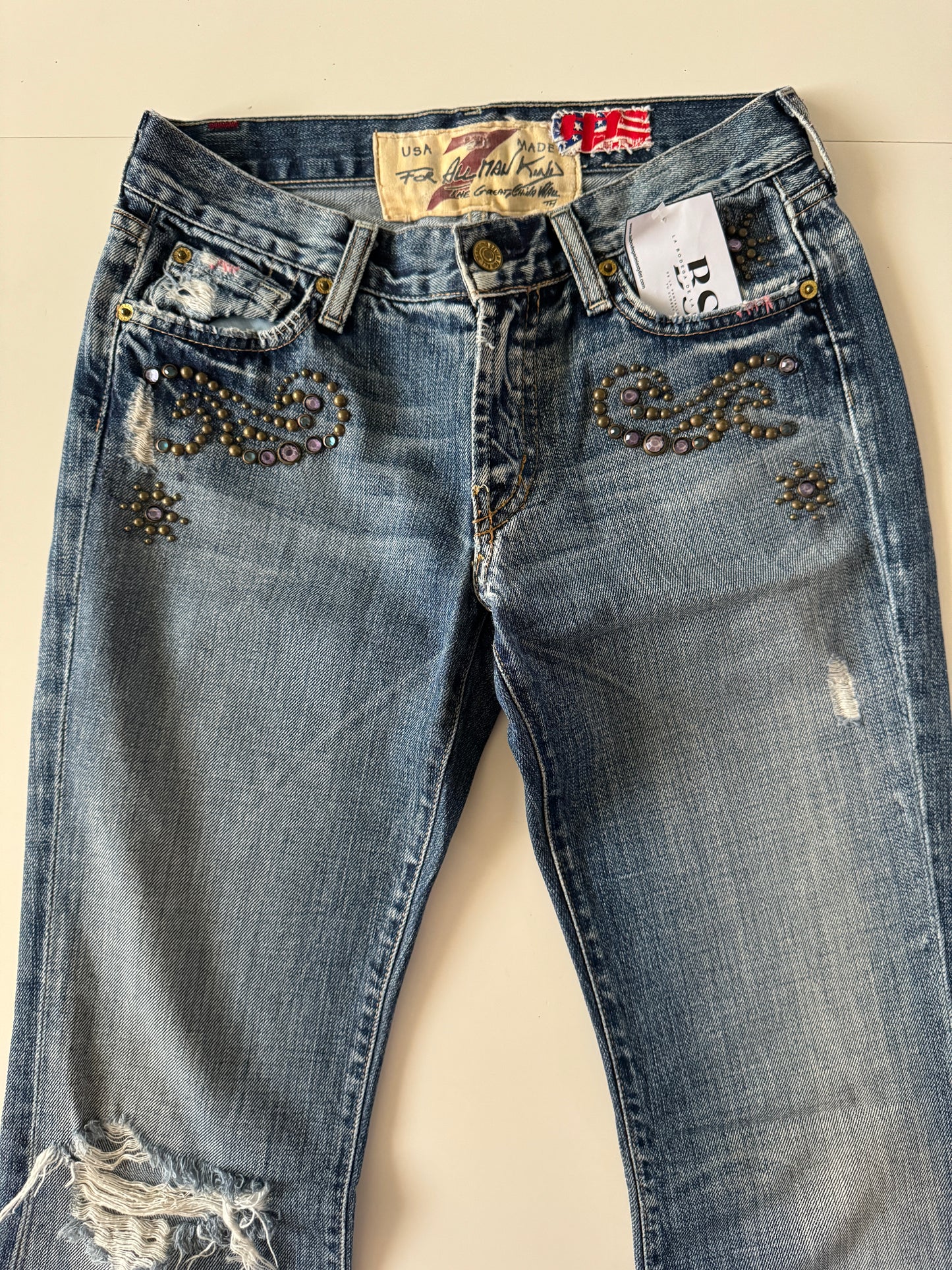 Jeans low rise, Talla 26, S, Mujer