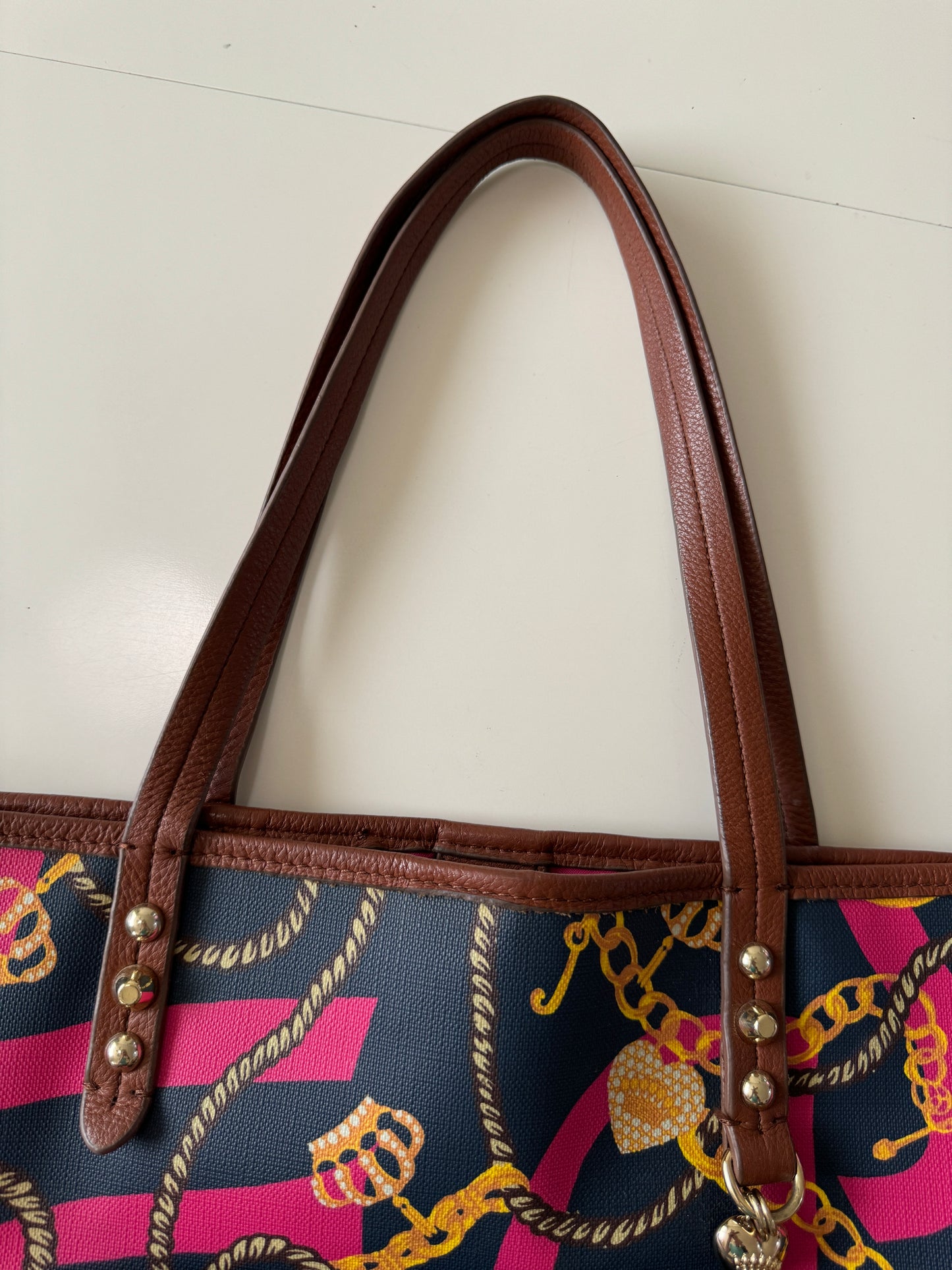 Bolsa mediana de lona estampada