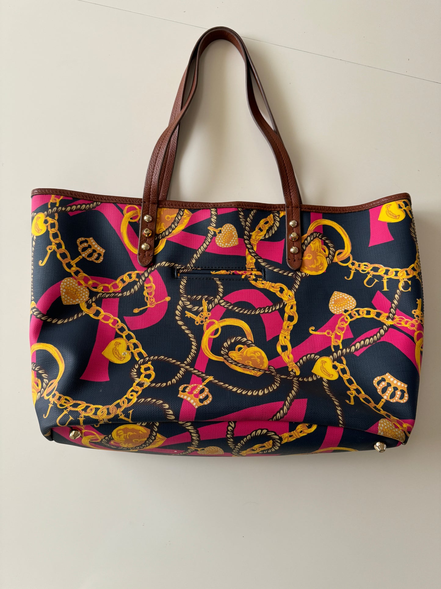Bolsa mediana de lona estampada