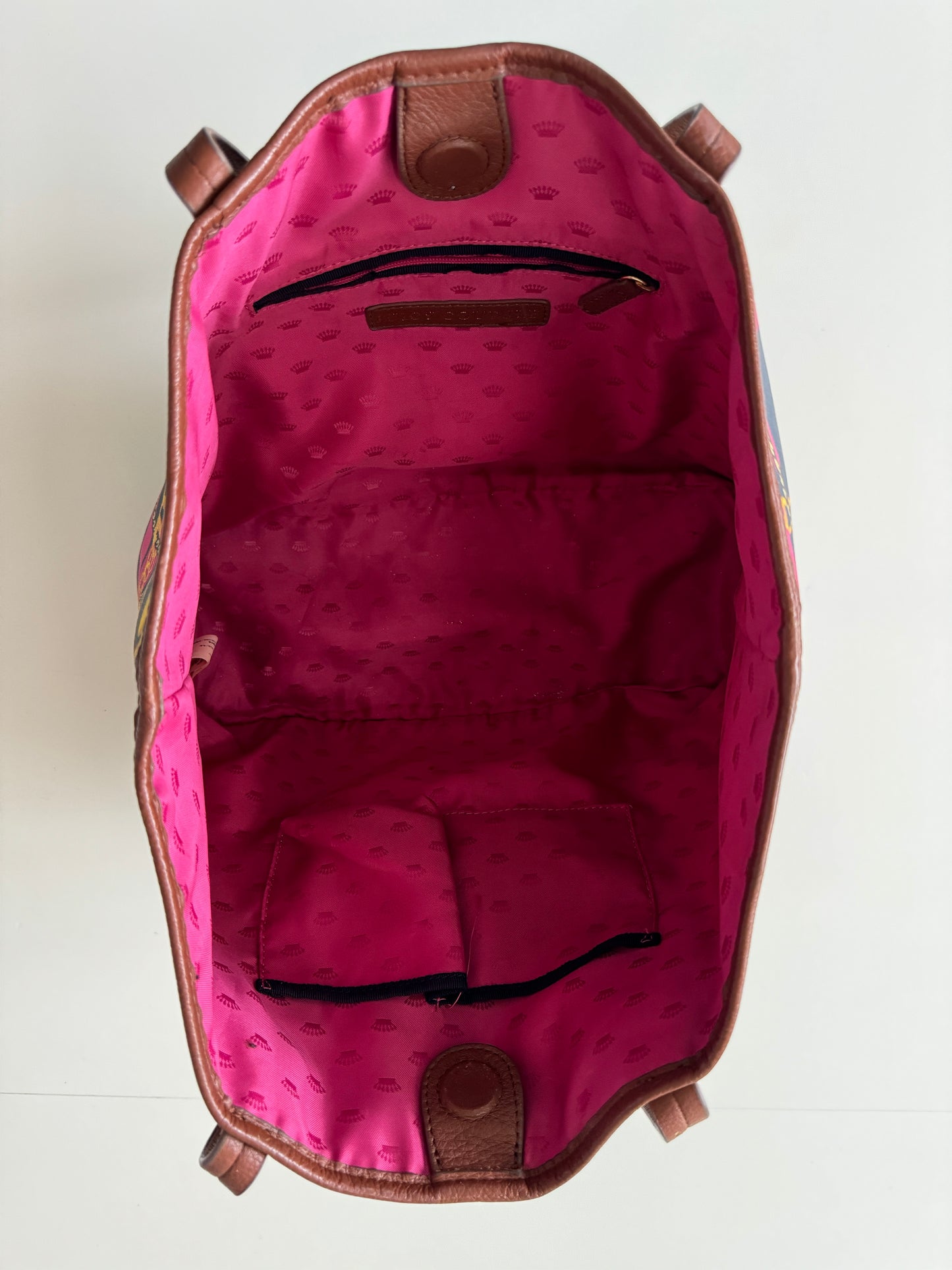 Bolsa mediana de lona estampada