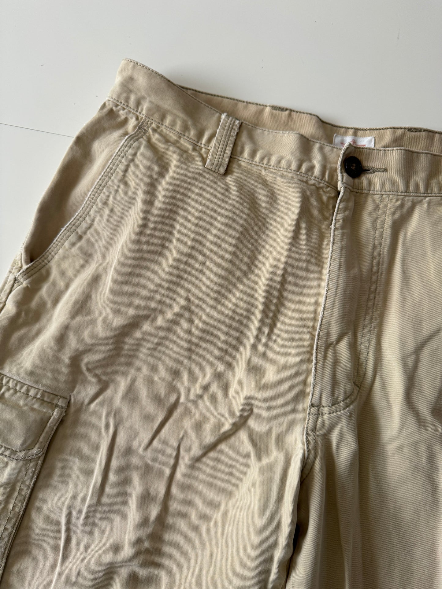 Shorts desgastados beige, Talla32 cintura, Hombre