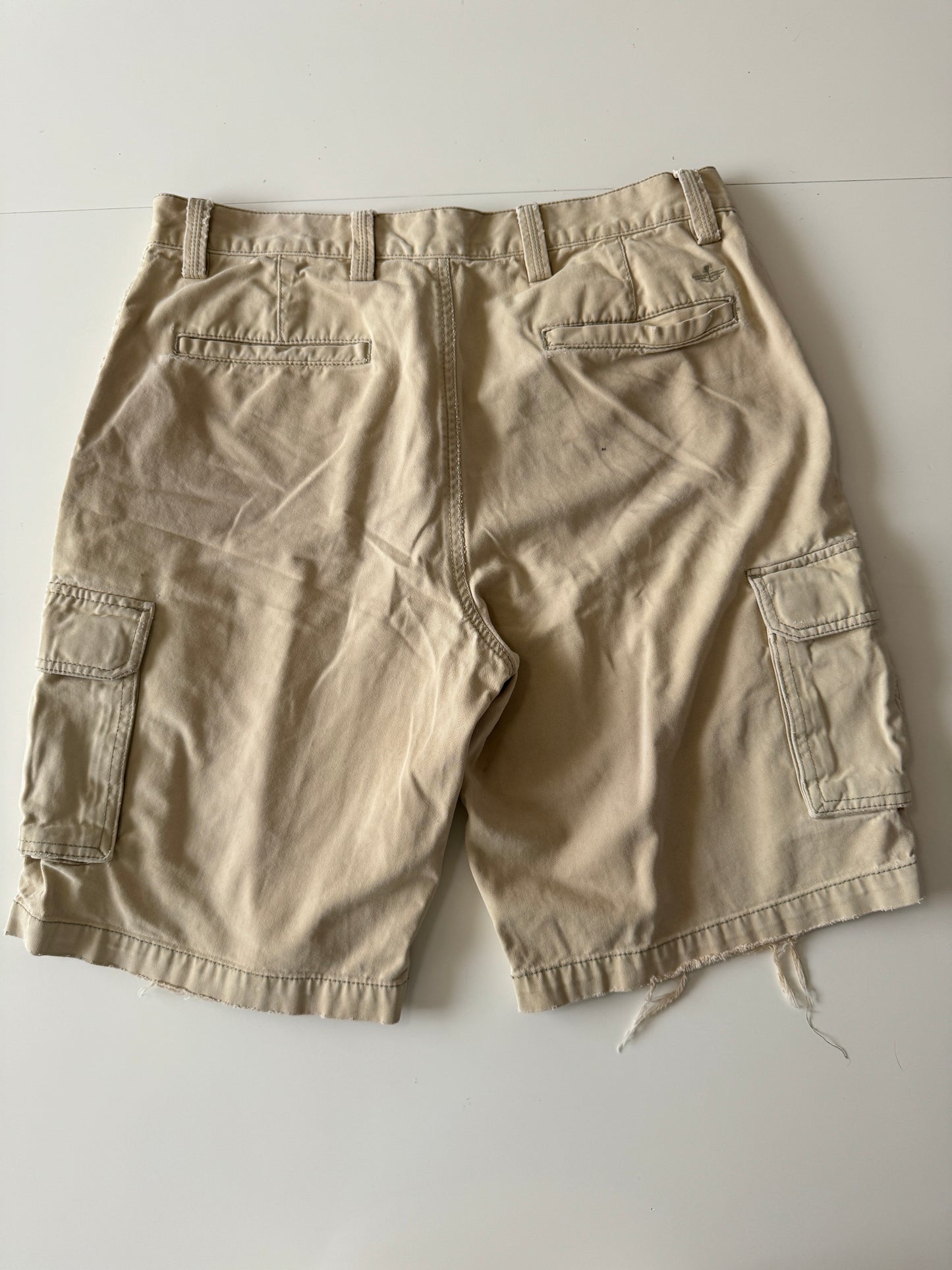 Shorts desgastados beige, Talla32 cintura, Hombre