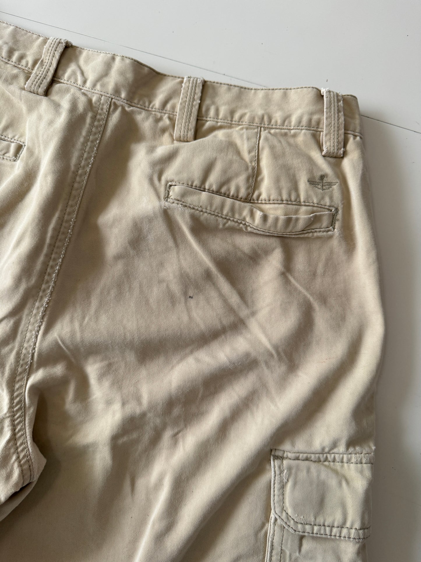 Shorts desgastados beige, Talla32 cintura, Hombre