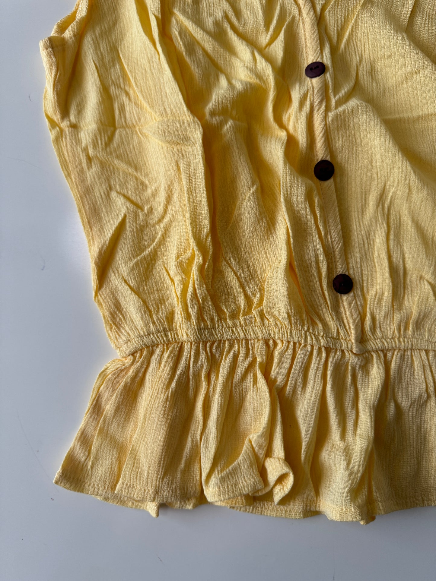 Blusa veraniega amarilla, Talla XS, 14 Teen