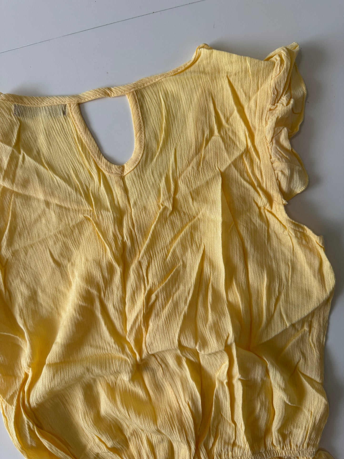 Blusa veraniega amarilla, Talla XS, 14 Teen
