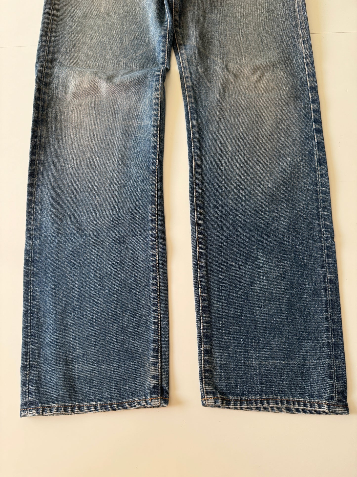 Jeans azules, deslavado retro, Talla 31, Hombre