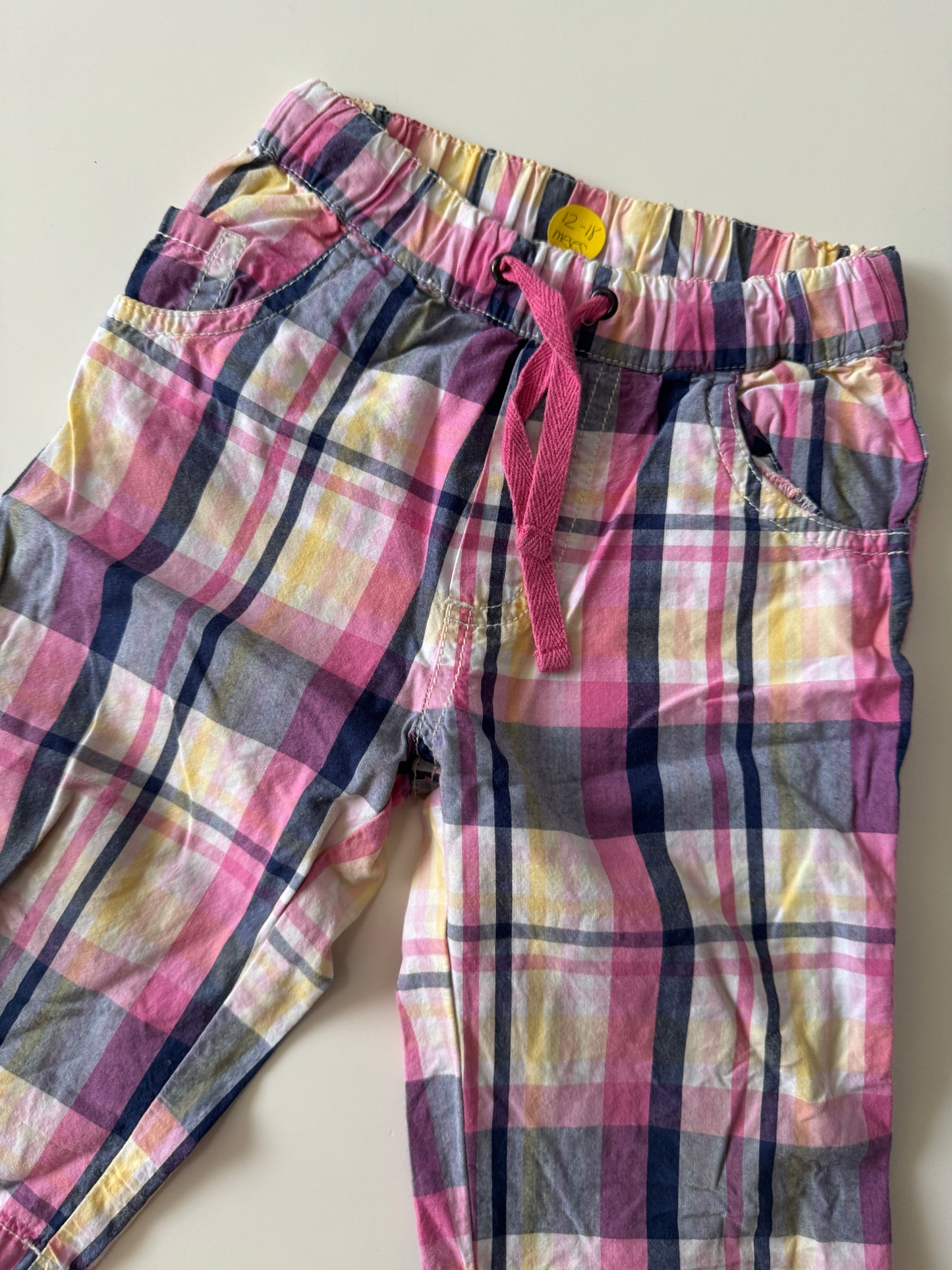 Pantalones de cuadros, Talla 12-18 meses, Niña