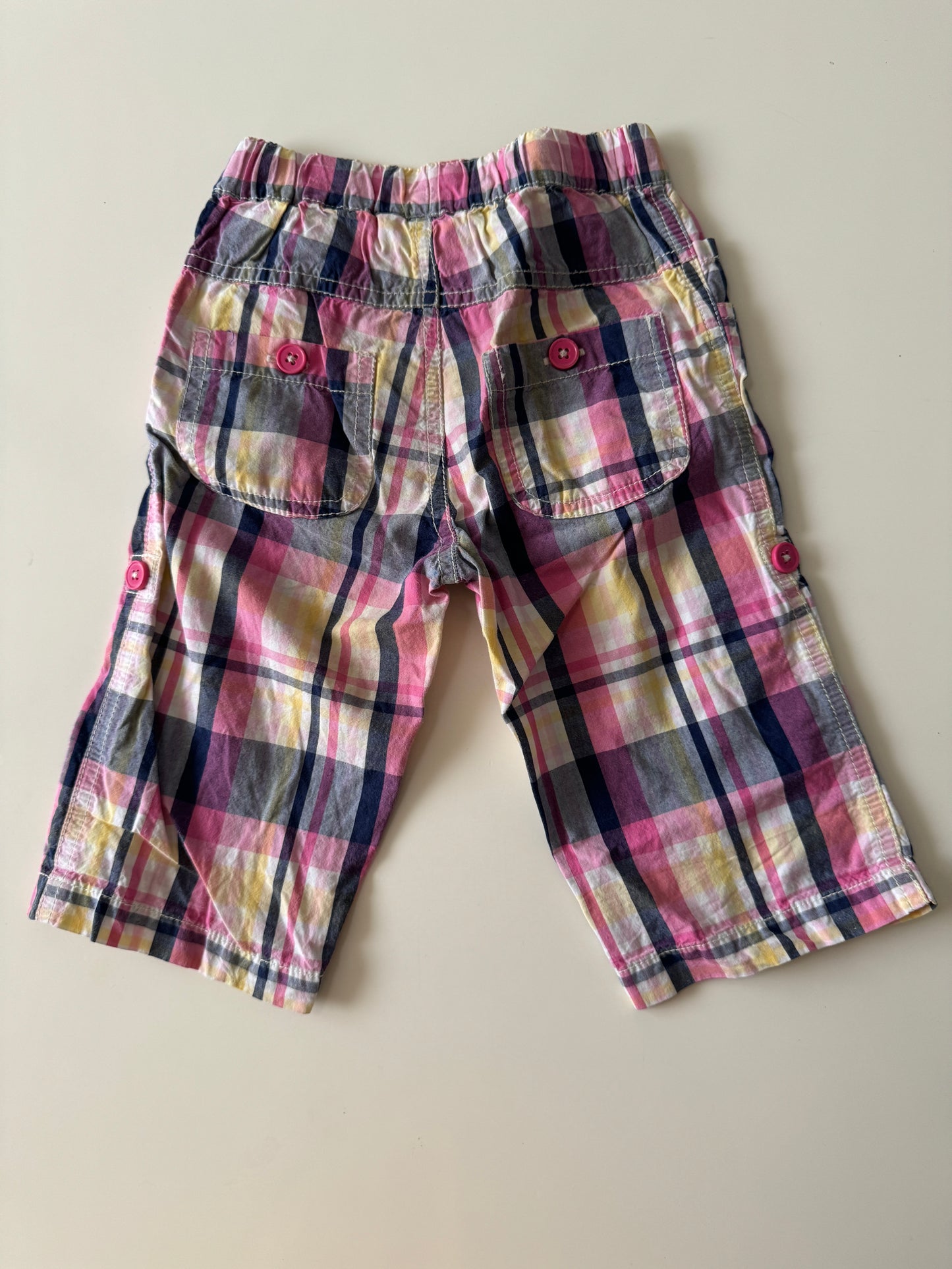 Pantalones de cuadros, Talla 12-18 meses, Niña