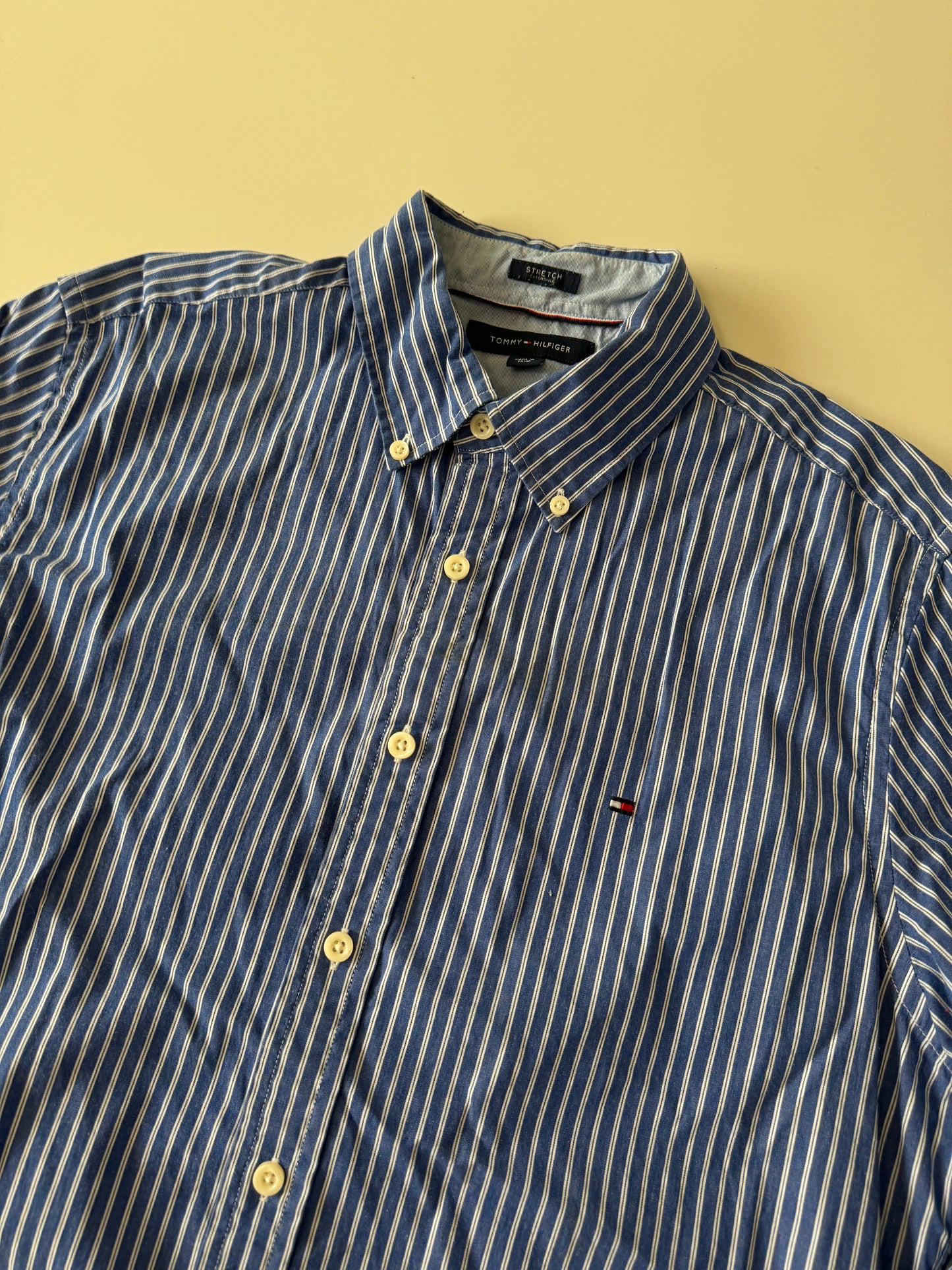 Camisa rayas azul, Talla M, Hombre