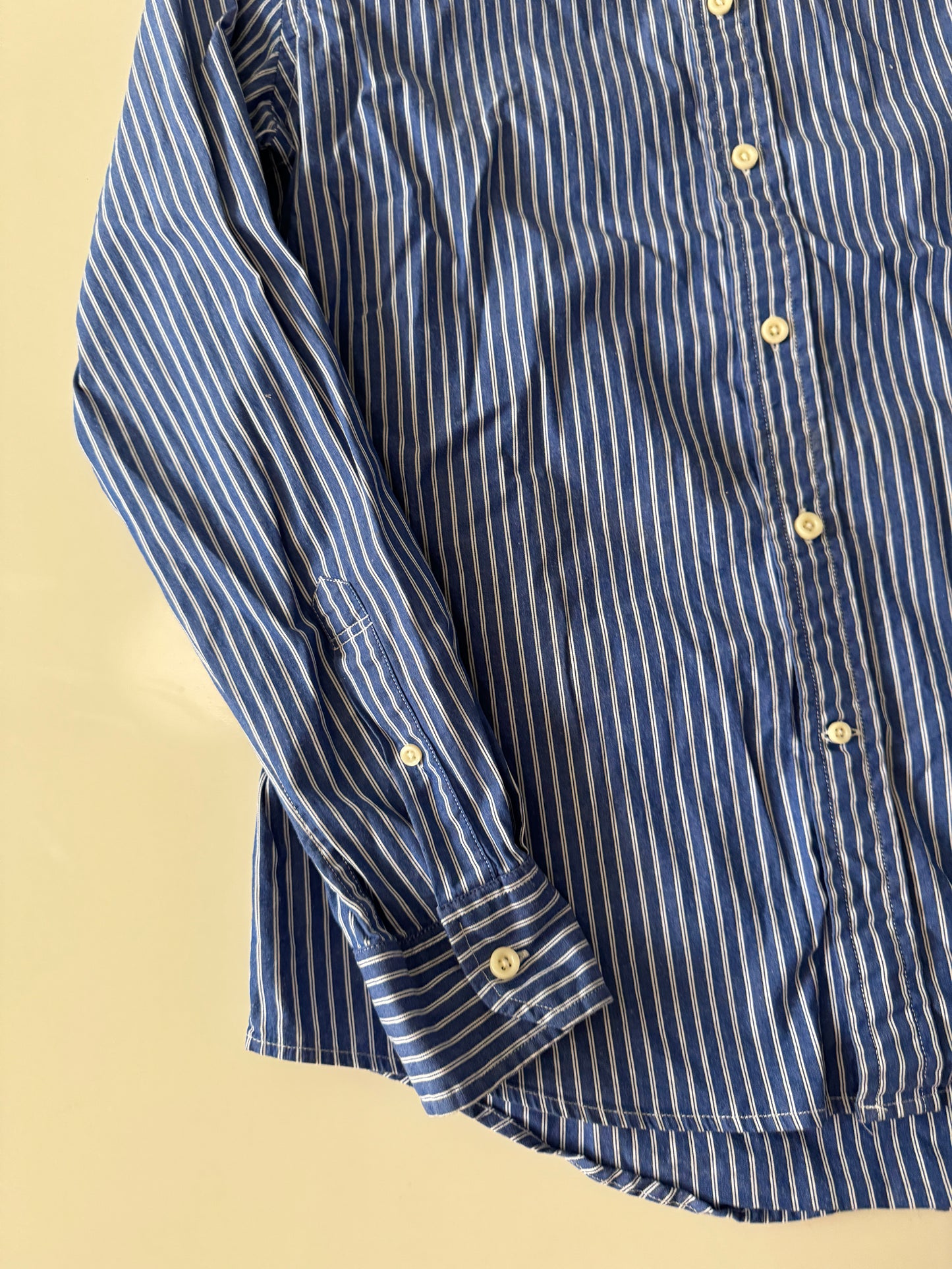 Camisa rayas azul, Talla M, Hombre