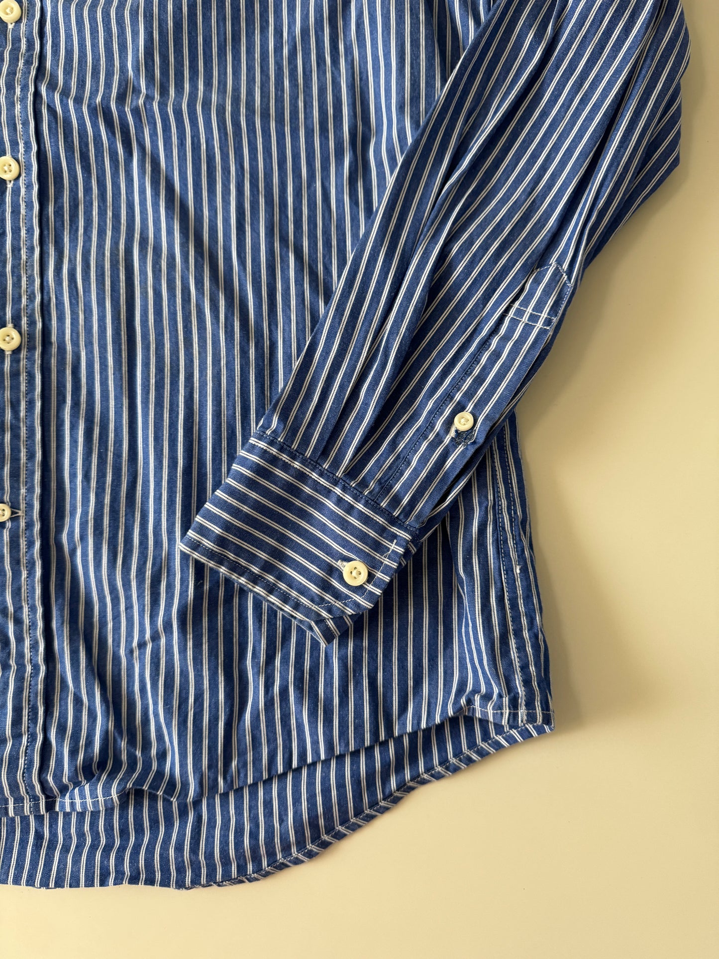 Camisa rayas azul, Talla M, Hombre