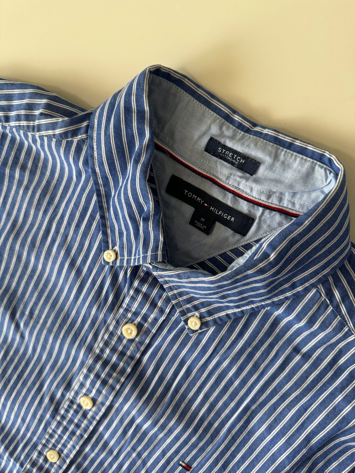 Camisa rayas azul, Talla M, Hombre