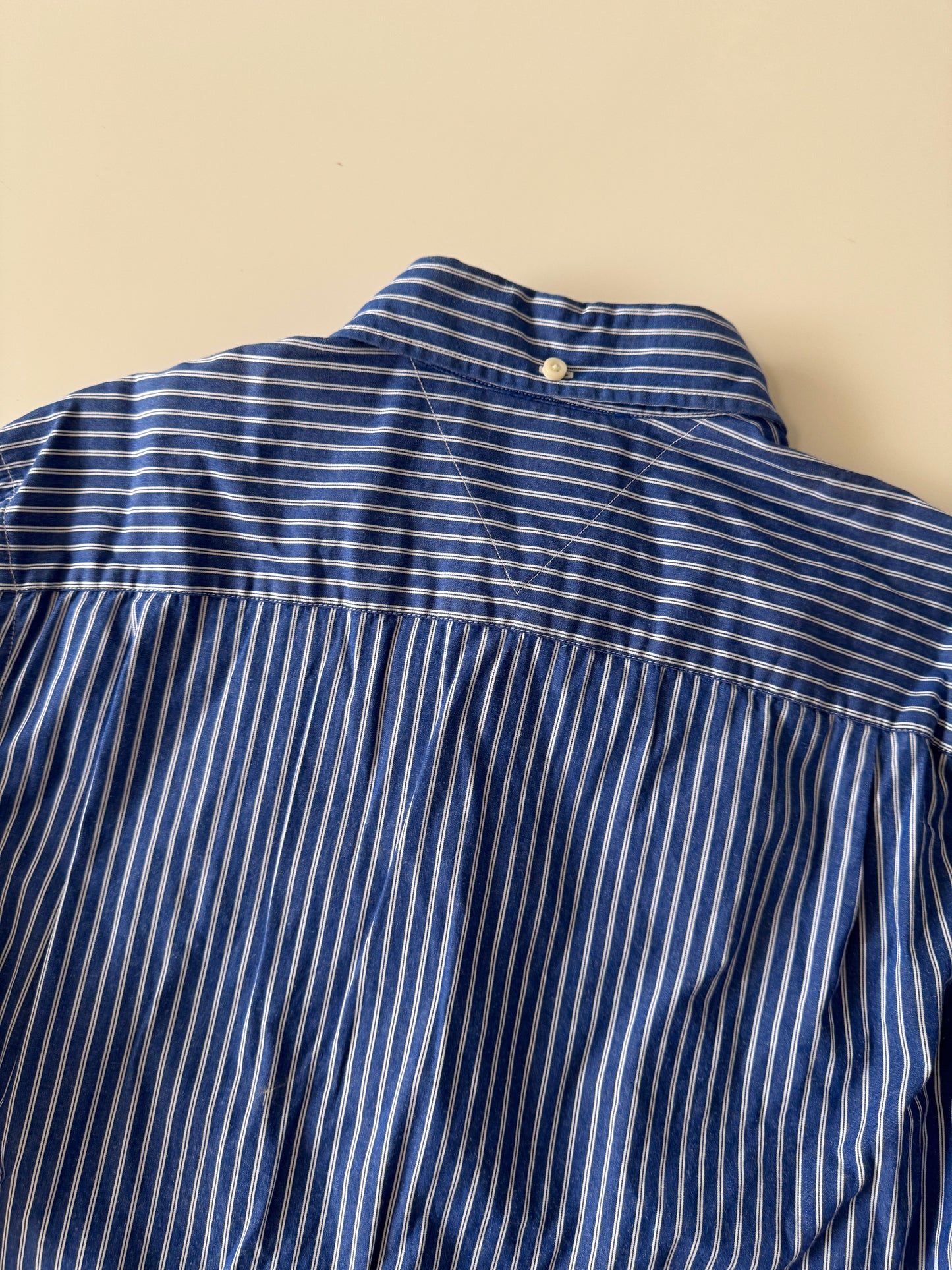Camisa rayas azul, Talla M, Hombre