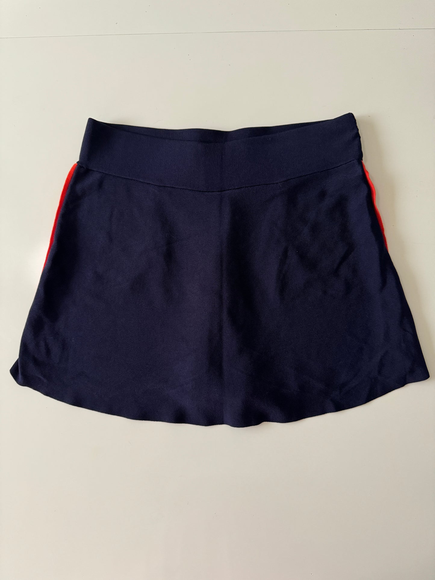 Short falda de punto azul marino, Talla M, Mujer