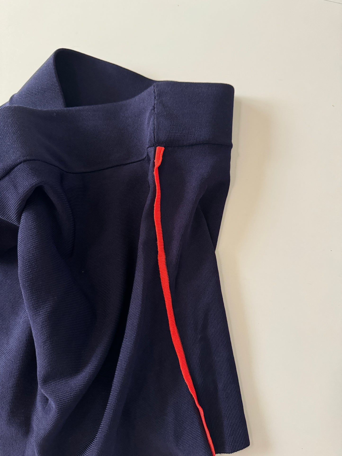 Short falda de punto azul marino, Talla M, Mujer