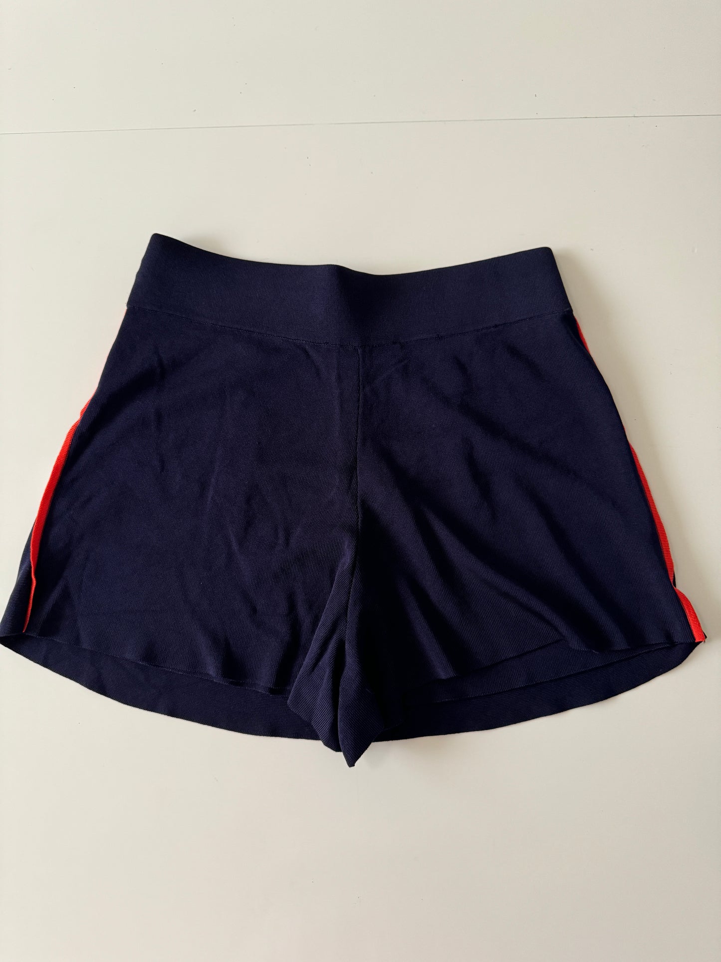 Short falda de punto azul marino, Talla M, Mujer
