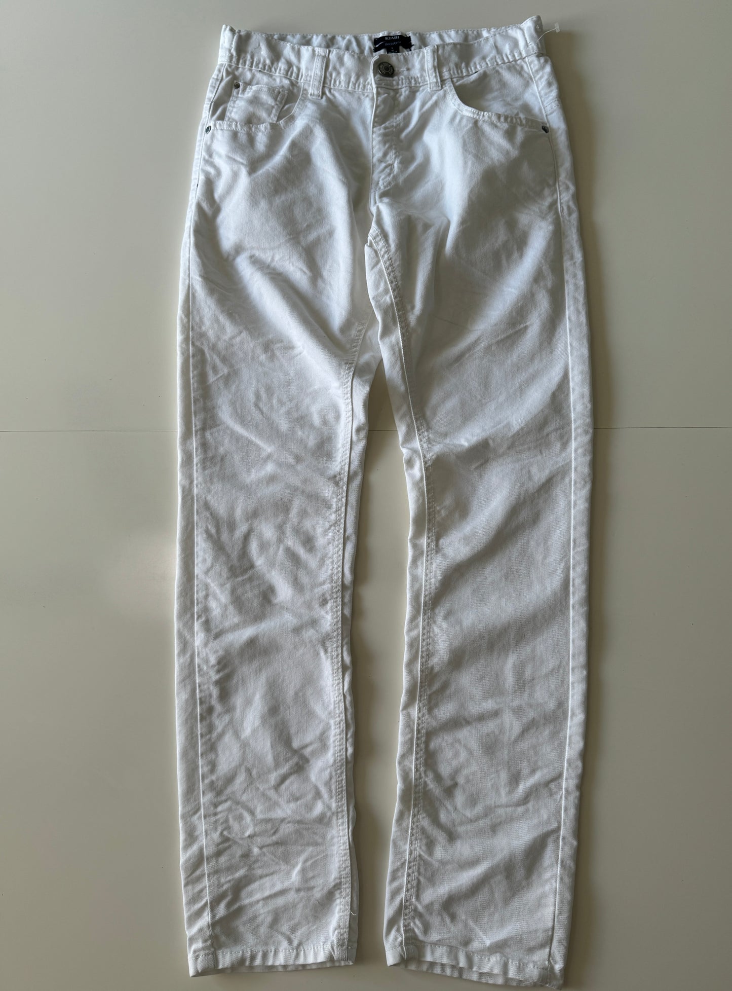 Jeans blancos, Talla S, Corte regular, Mujer