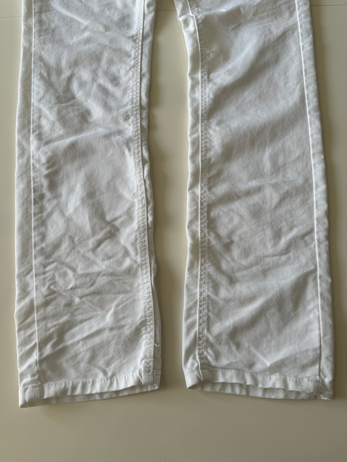 Jeans blancos, Talla S, Corte regular, Mujer