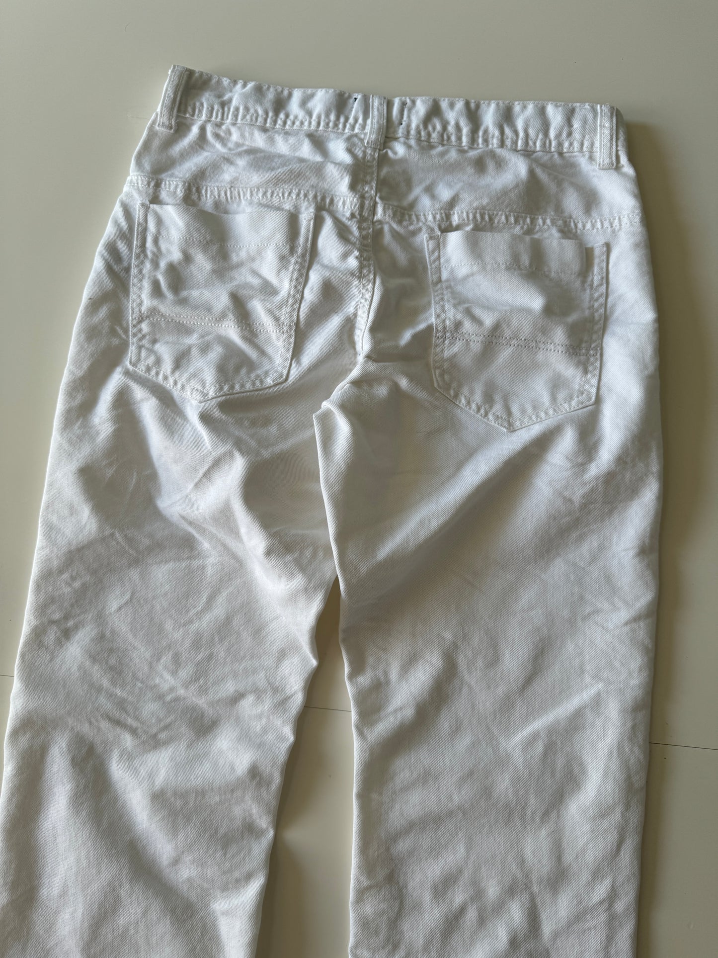 Jeans blancos, Talla S, Corte regular, Mujer