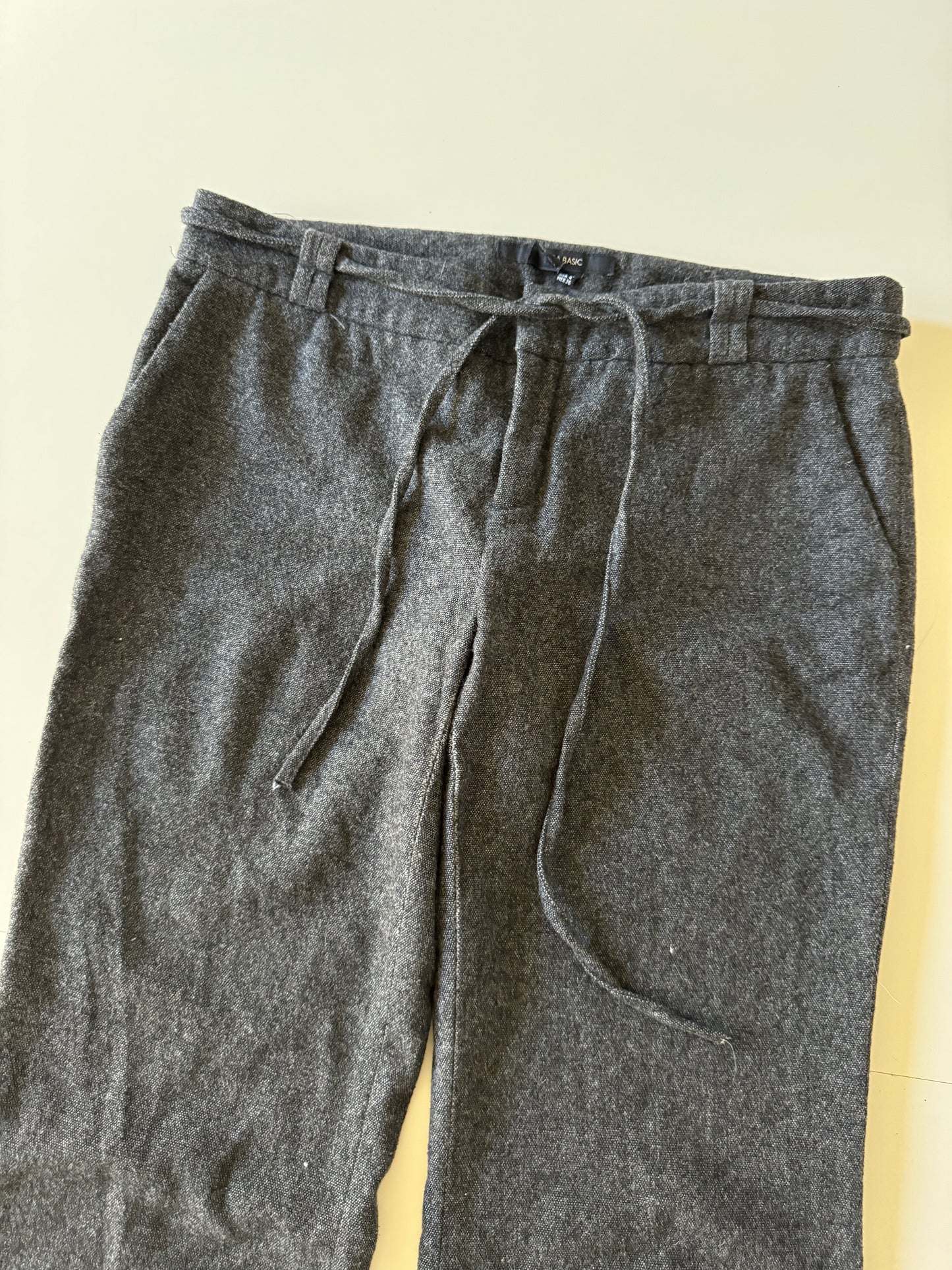 Pantalones grises de invierno, Talla 26Mx, 4Usa, S, Mujer