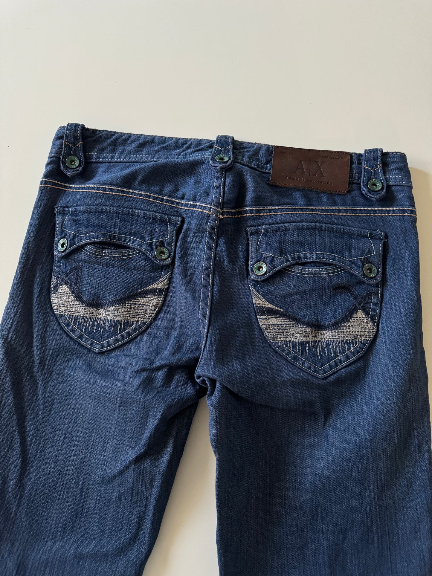 Jeans low rise azul oscuro, Talla 2 Reg, Mujer