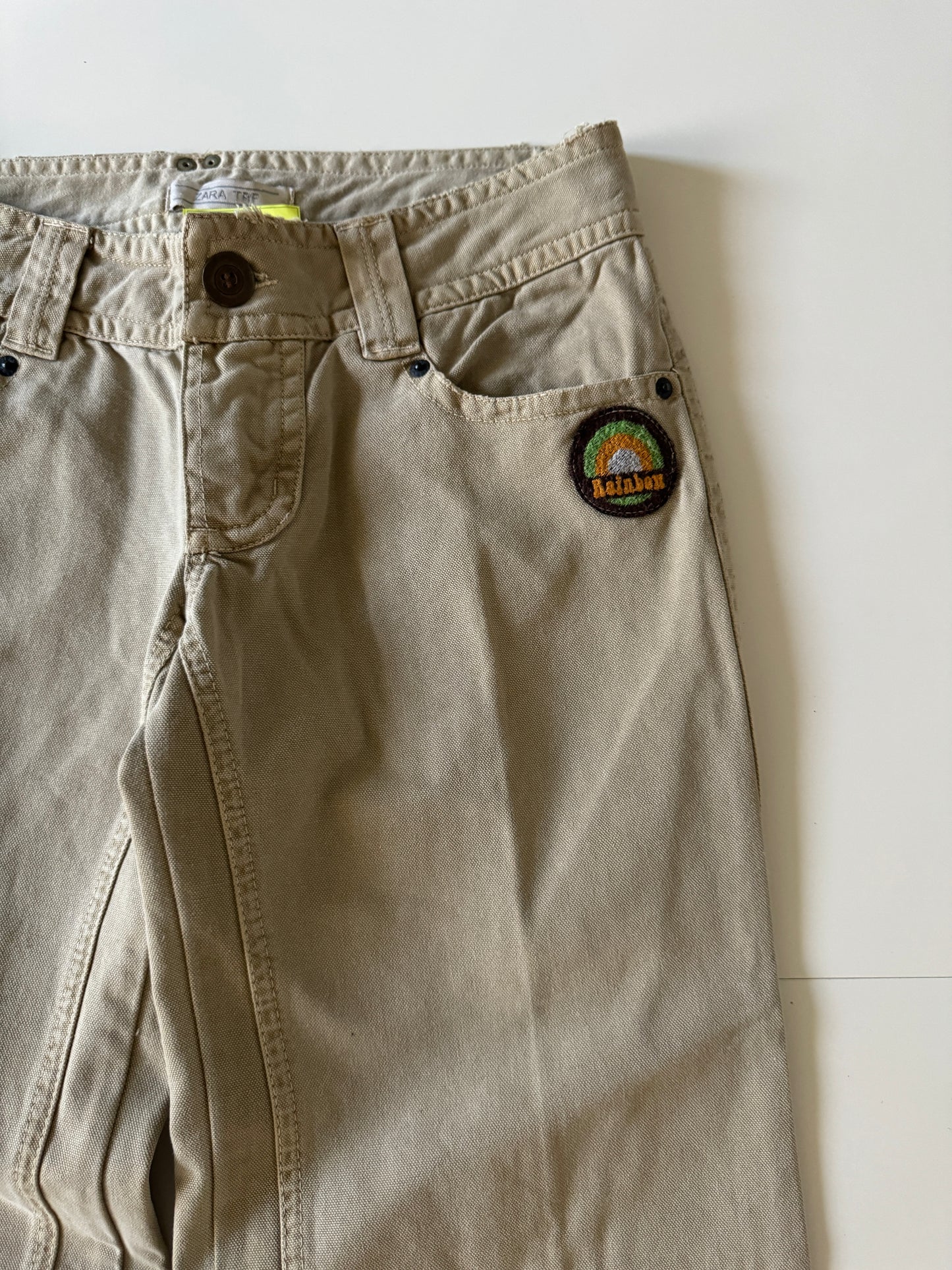 Jeans beige Y2K, Talla 28Mx, 38Eur, Mujer