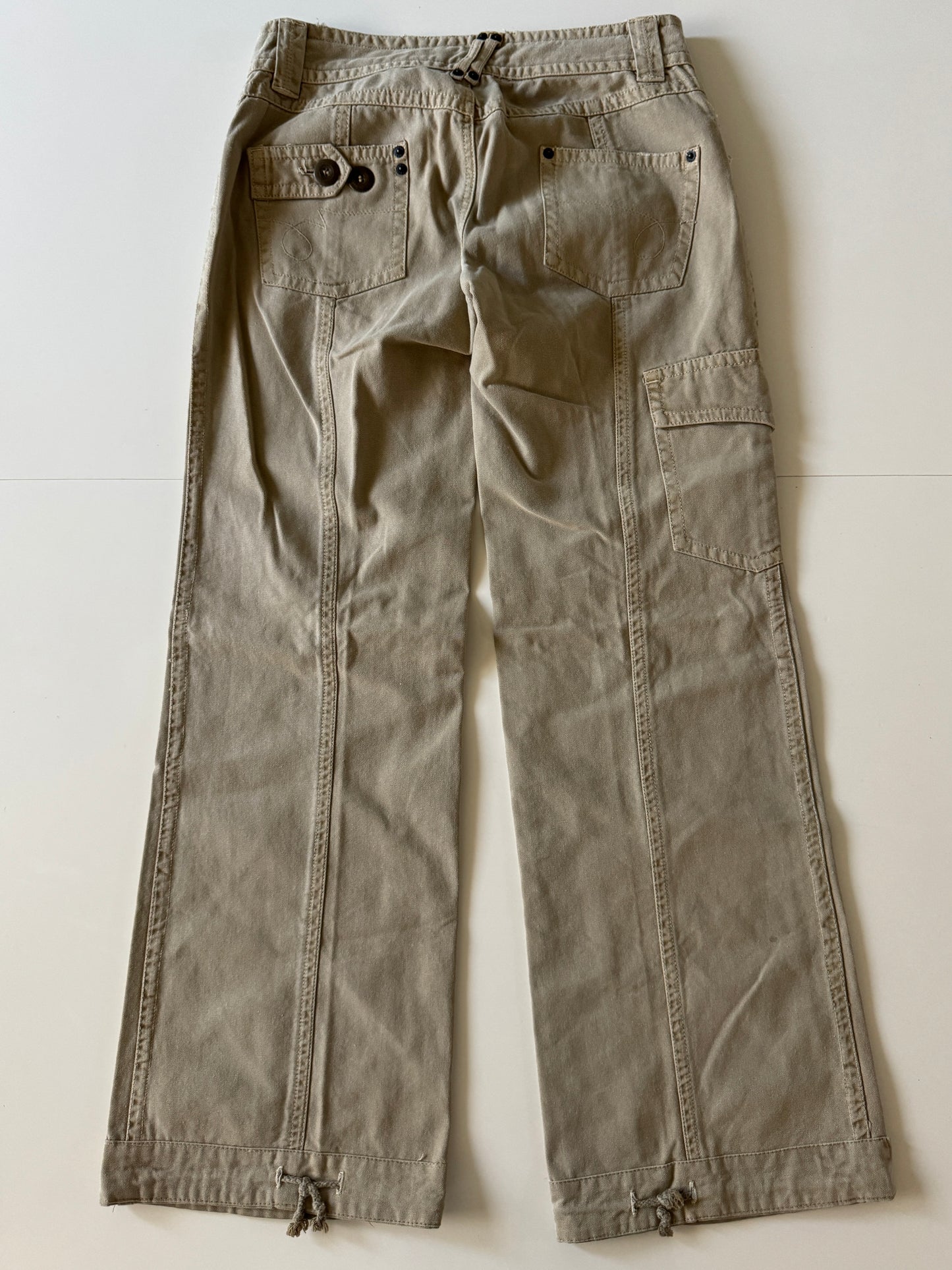 Jeans beige Y2K, Talla 28Mx, 38Eur, Mujer