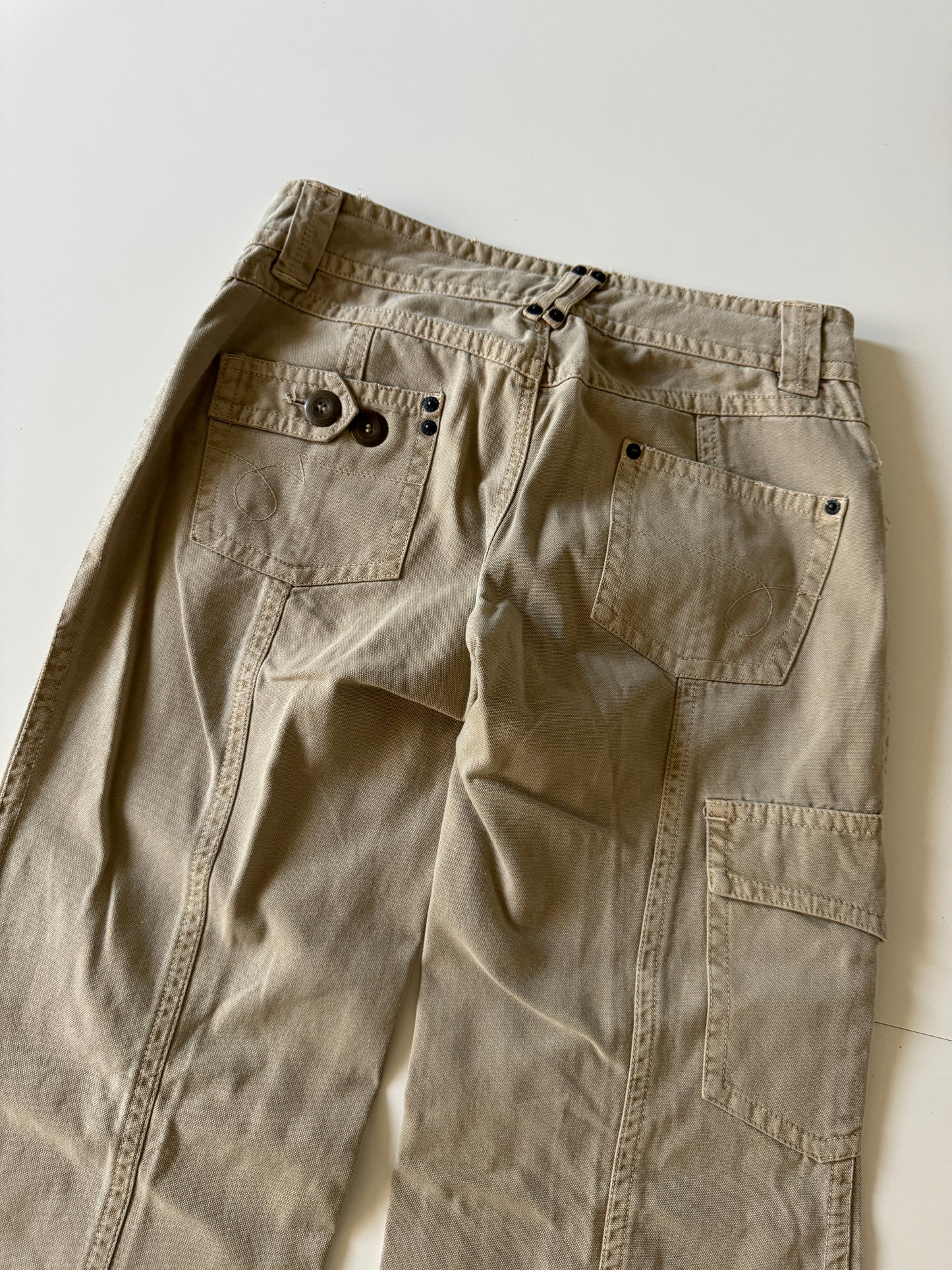 Jeans beige Y2K, Talla 28Mx, 38Eur, Mujer