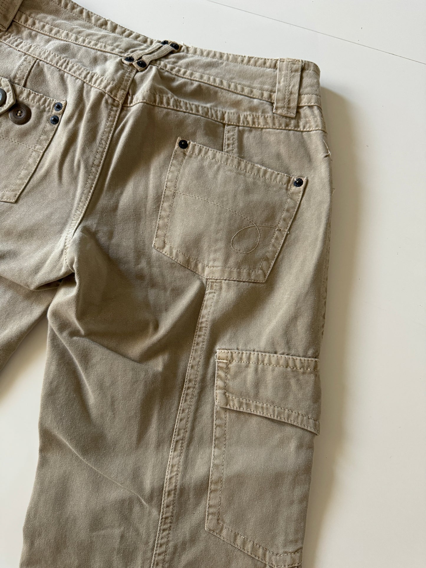 Jeans beige Y2K, Talla 28Mx, 38Eur, Mujer