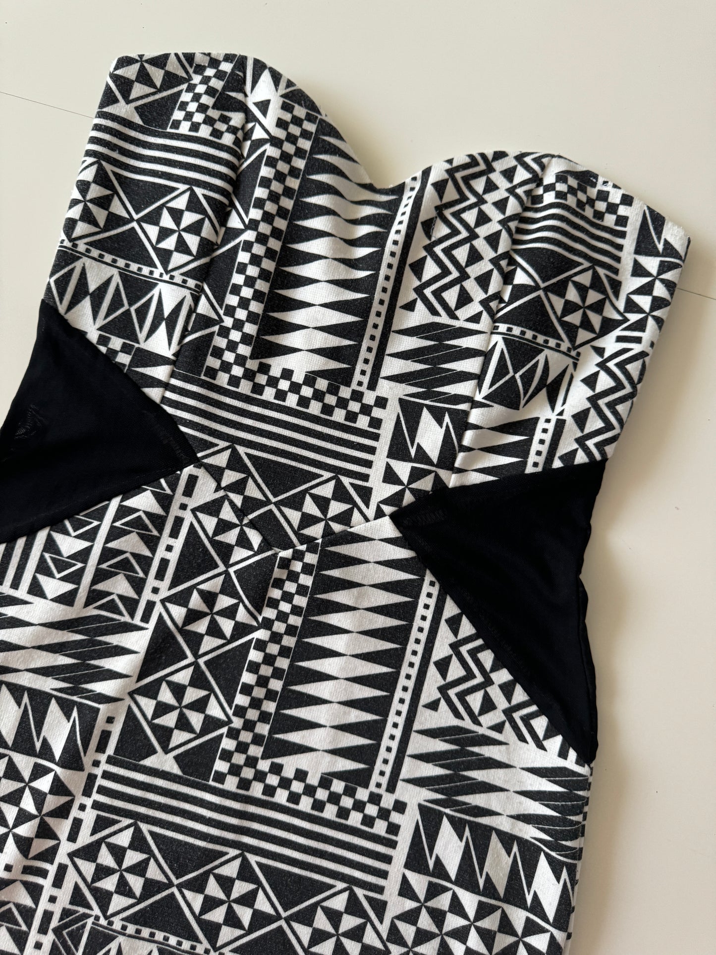 Vestido con estampado tribal, Talla S, Mujer