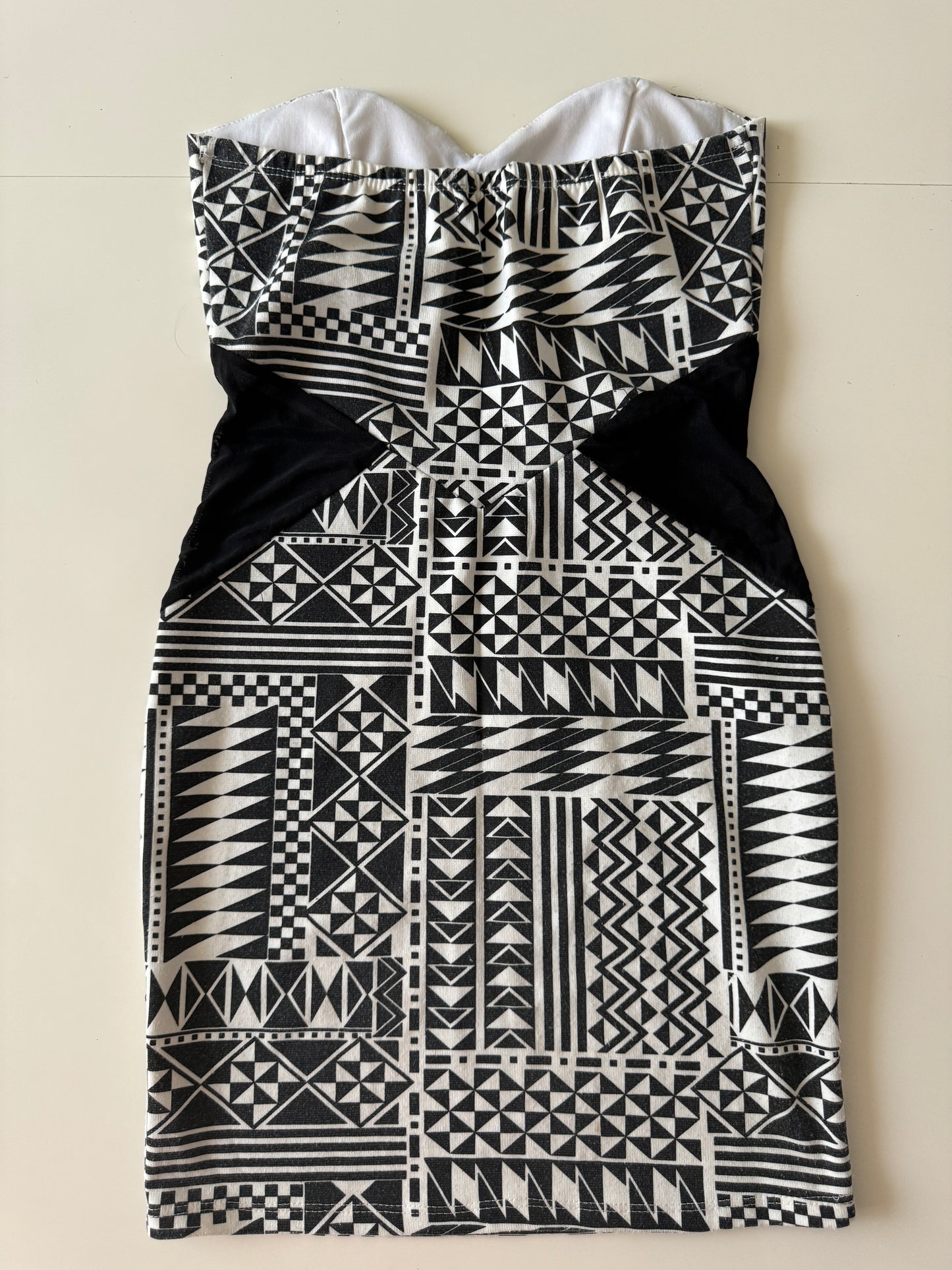 Vestido con estampado tribal, Talla S, Mujer