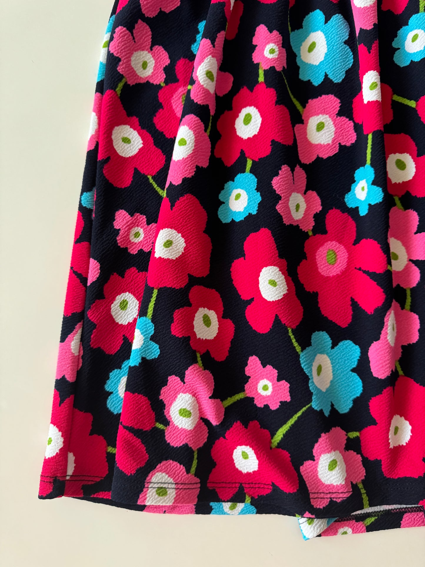 Vestido estampado de flores, moños en espalda, Talla S, Mujer