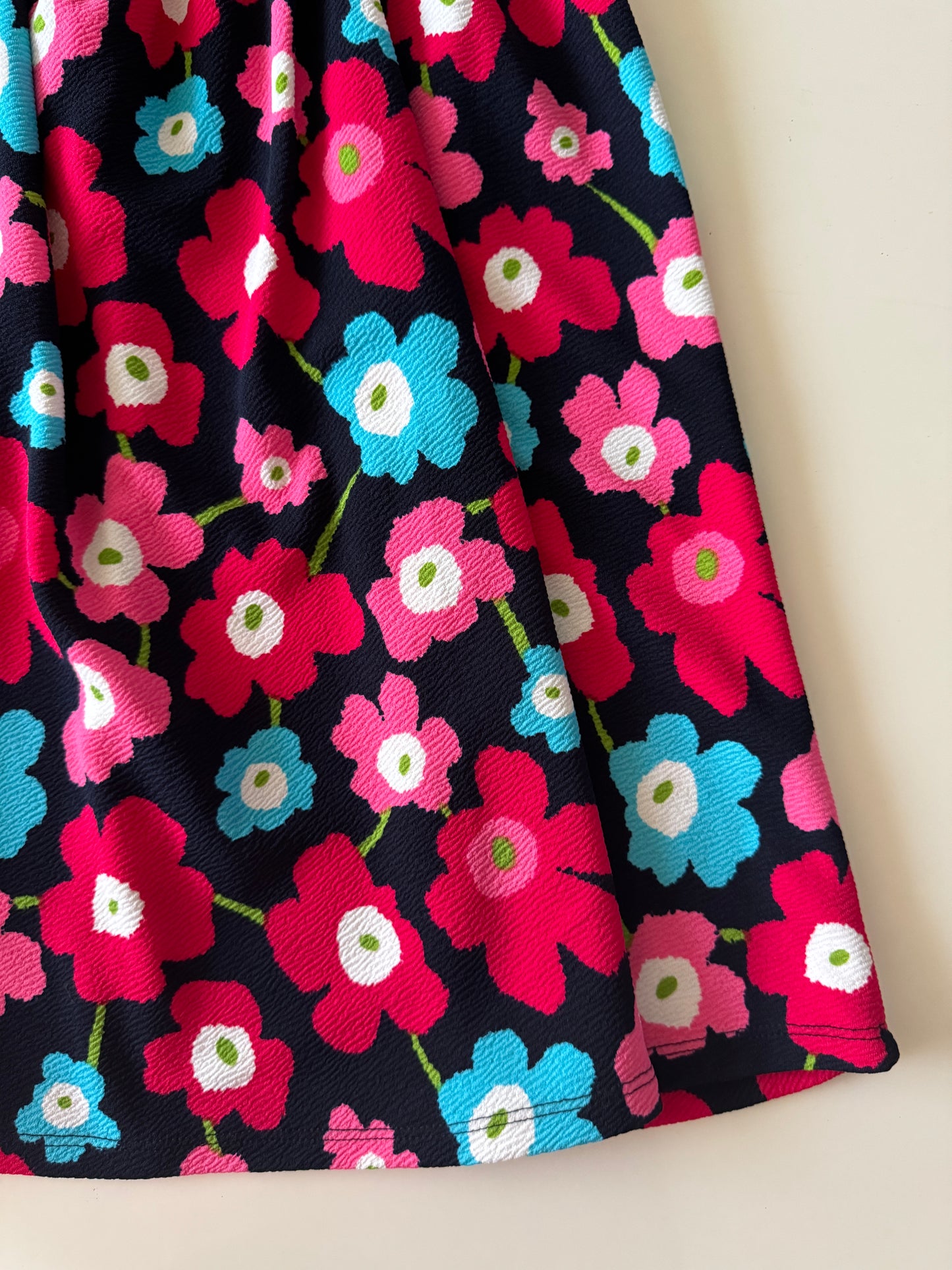 Vestido estampado de flores, moños en espalda, Talla S, Mujer