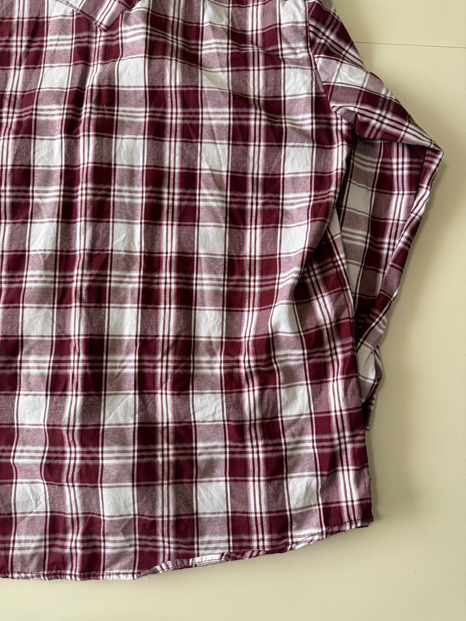 Camisa vaquera de cuadros rojos, Talla M, 36, Hombre