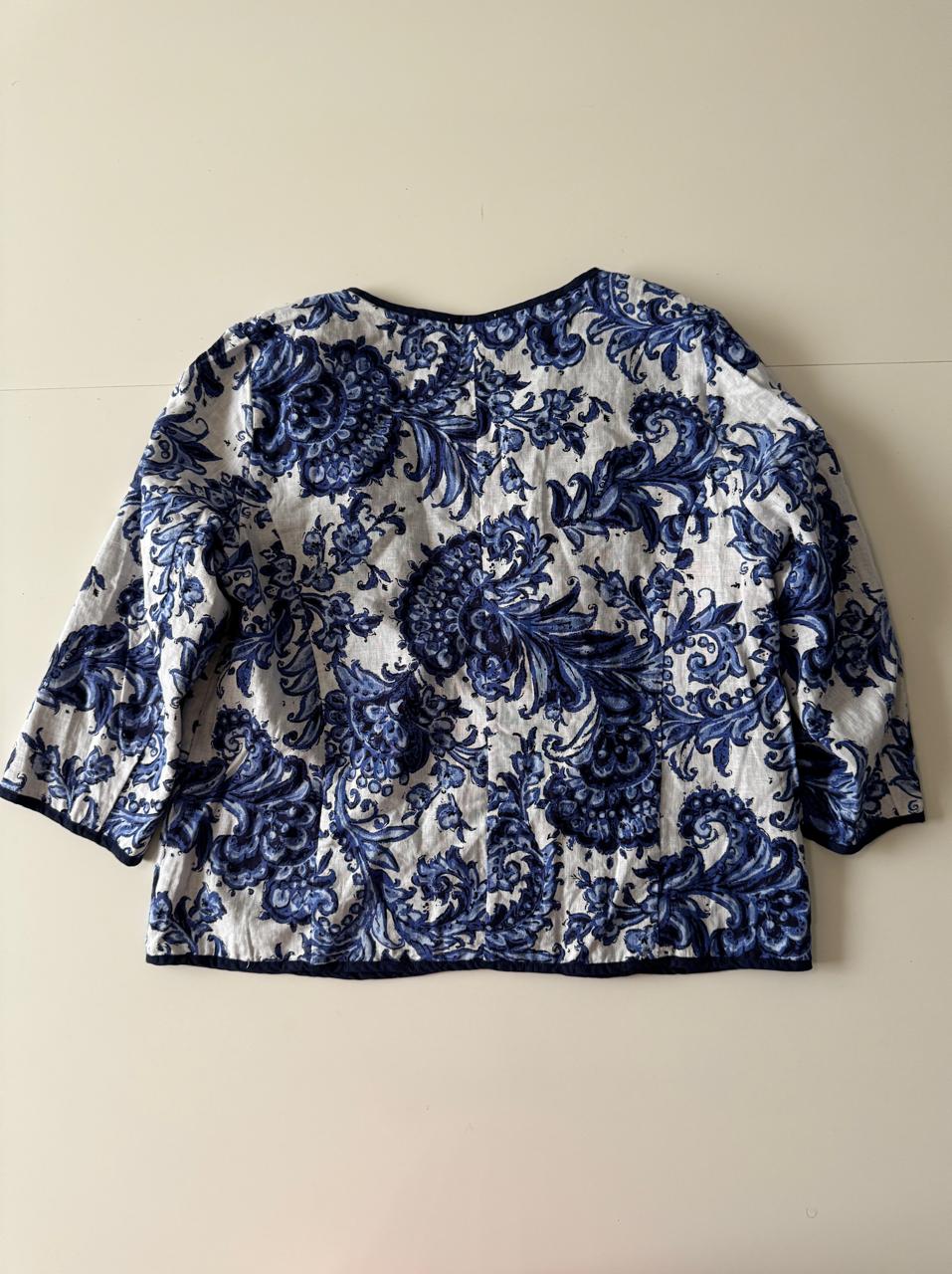 Chaqueta de lino, doble vista, Talla L, Mujer