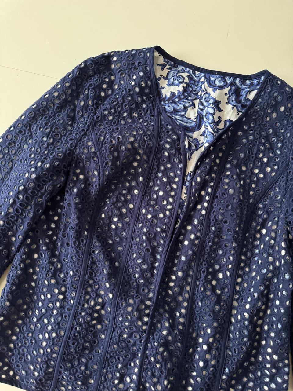 Chaqueta de lino, doble vista, Talla L, Mujer