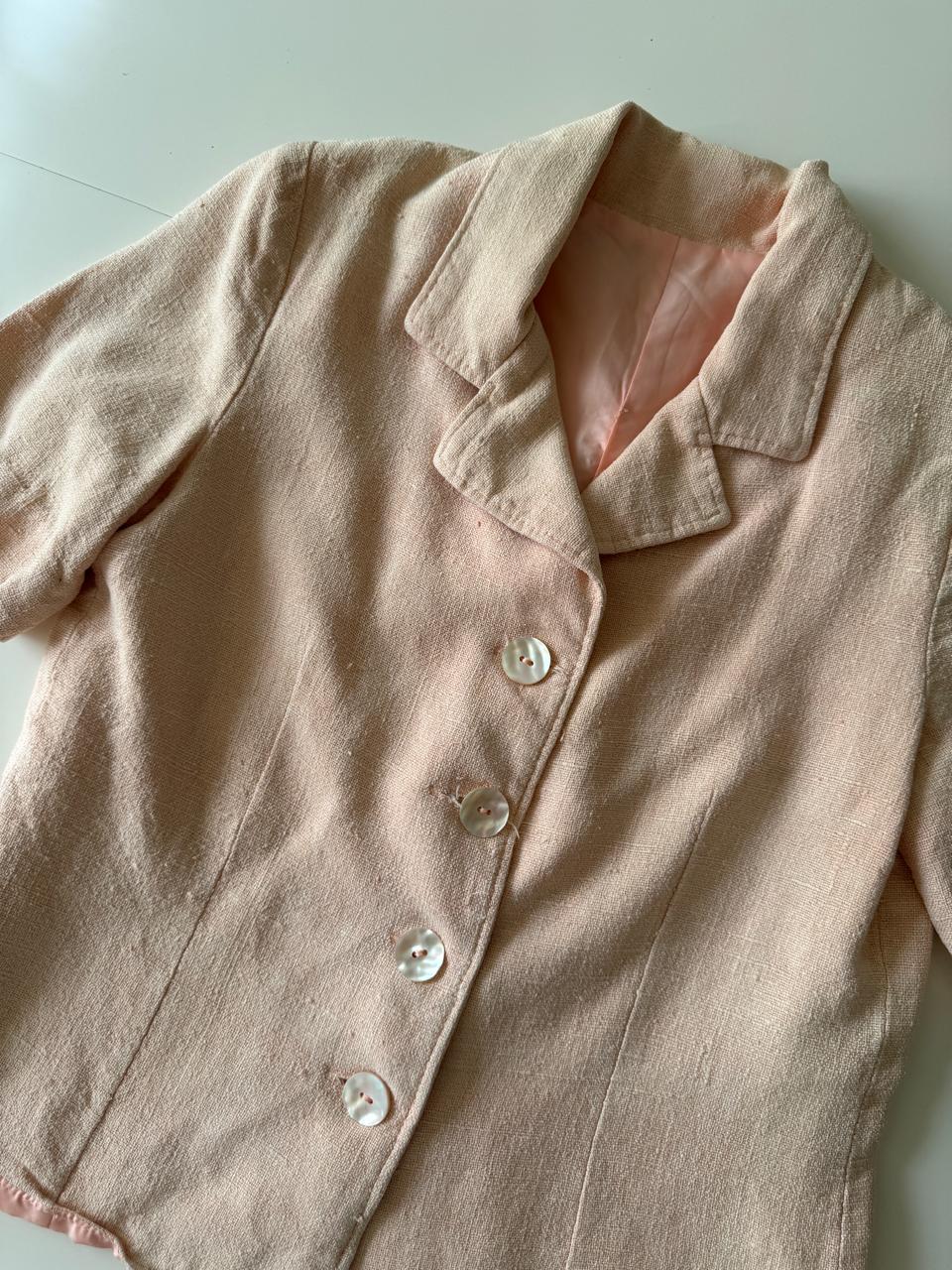 Cordinado salmón, Talla S, Mujer