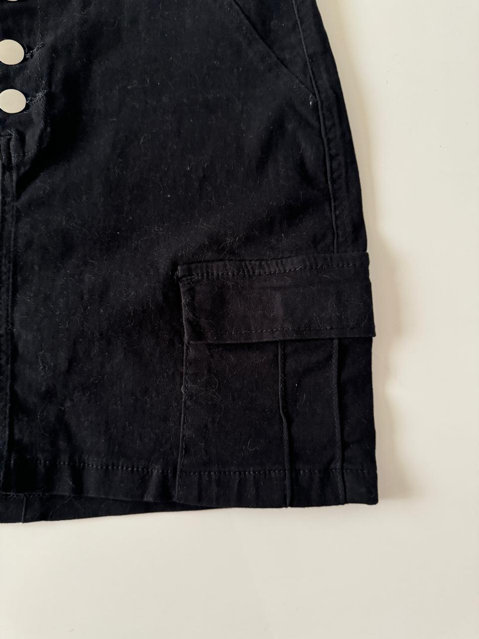Falda cargo negra, Talla 5, S, Mujer