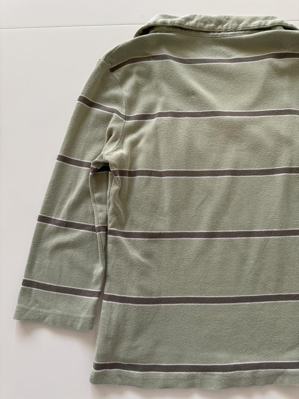 Playera rayas verde, Talla M, Mujer