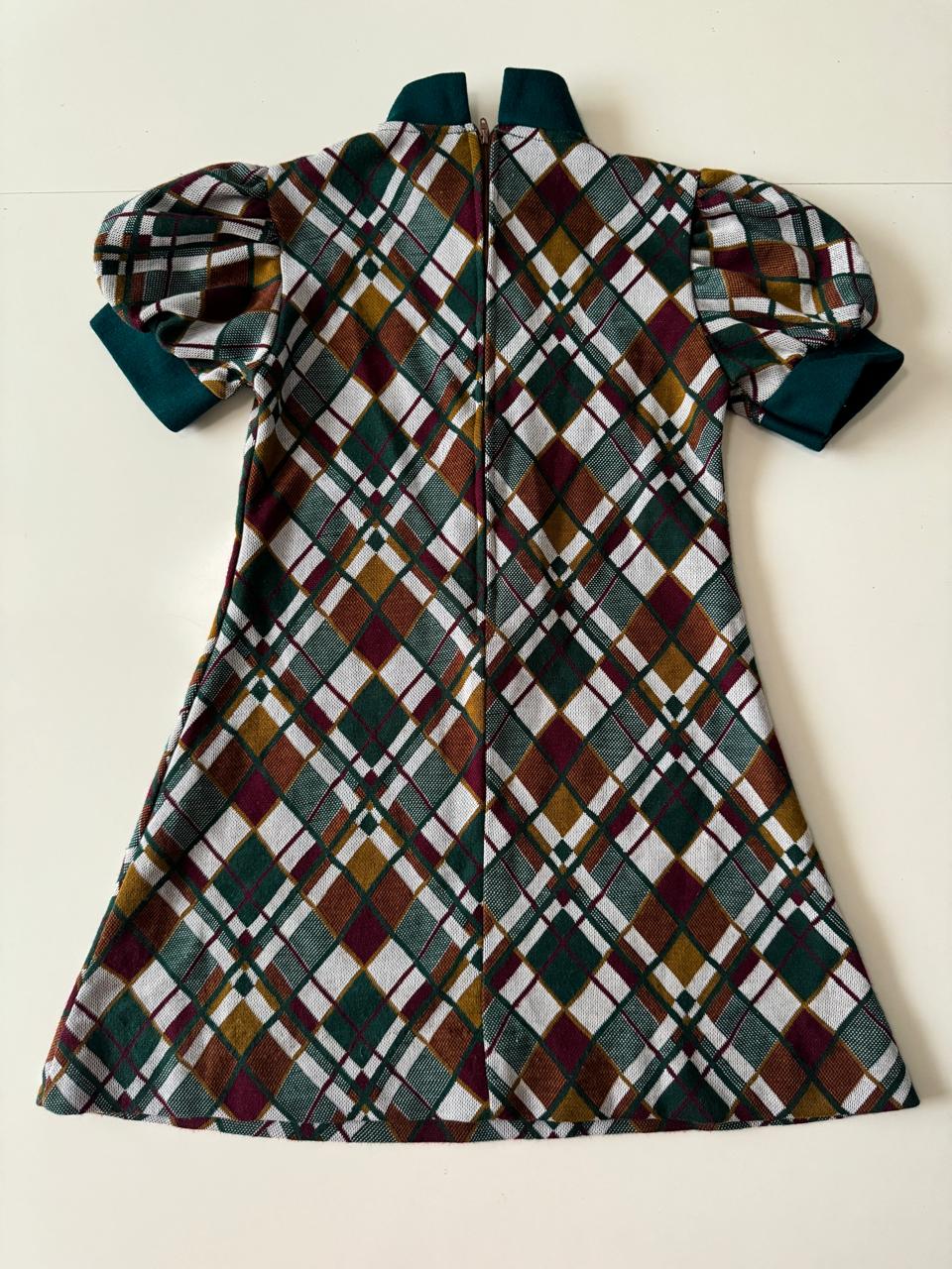 Vestido de rombos, Talla 7 años, Niña