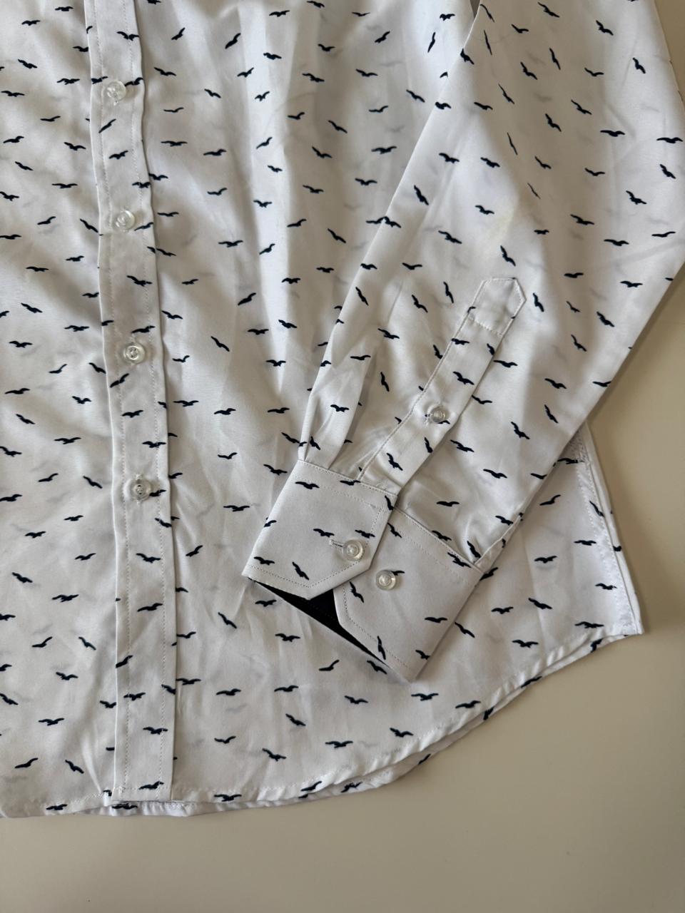 Camisa manga larga estampada, Talla M, Slim Fit, Hombre, American Fly 2652