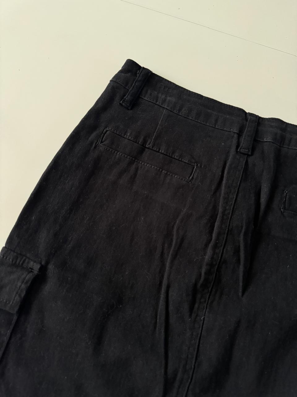 Falda cargo negra, Talla 5, S, Mujer