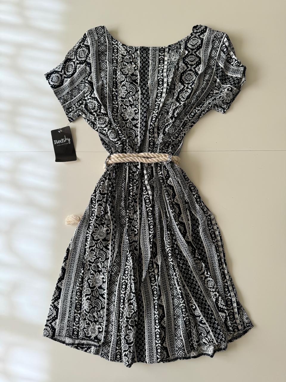 Vestido camisero estampado, Talla M, Mujer